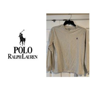 Classic Polo V neck tan long sleeve Boys Tee